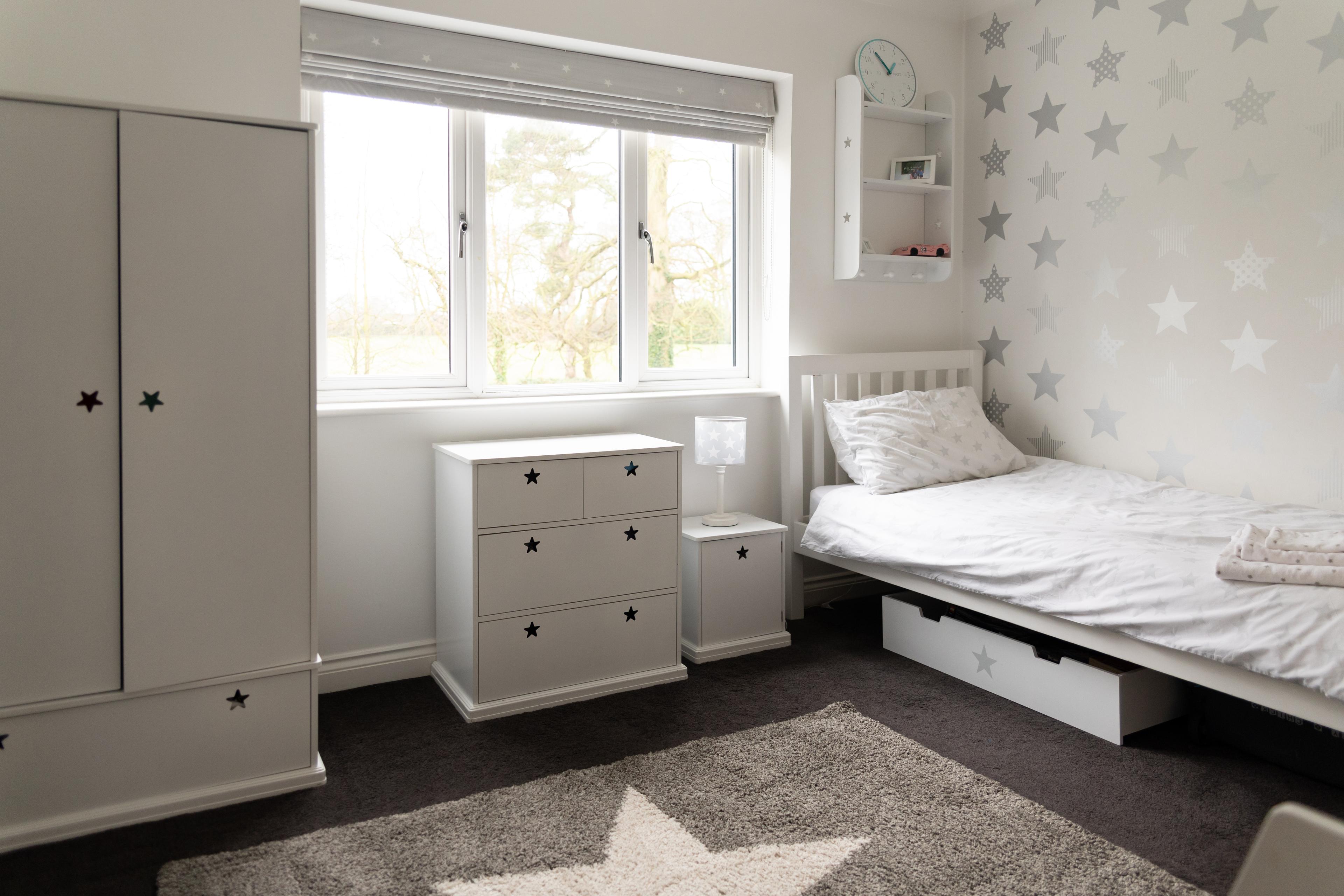 Delightful children's room with twin beds